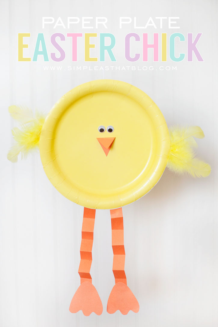 Paper plate Easter chicks
