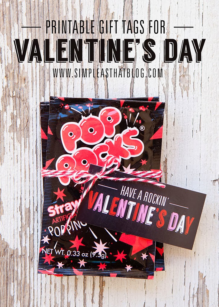 Printable Pop Rocks Valentine's Day Gift Tags