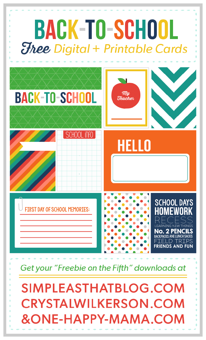 Free Back To School Cards Printable