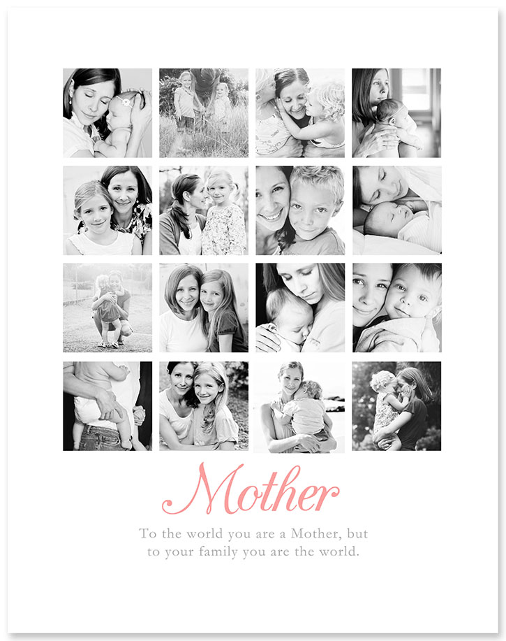 Simple Mother's Day Gift DIY Photo Collage for Mom