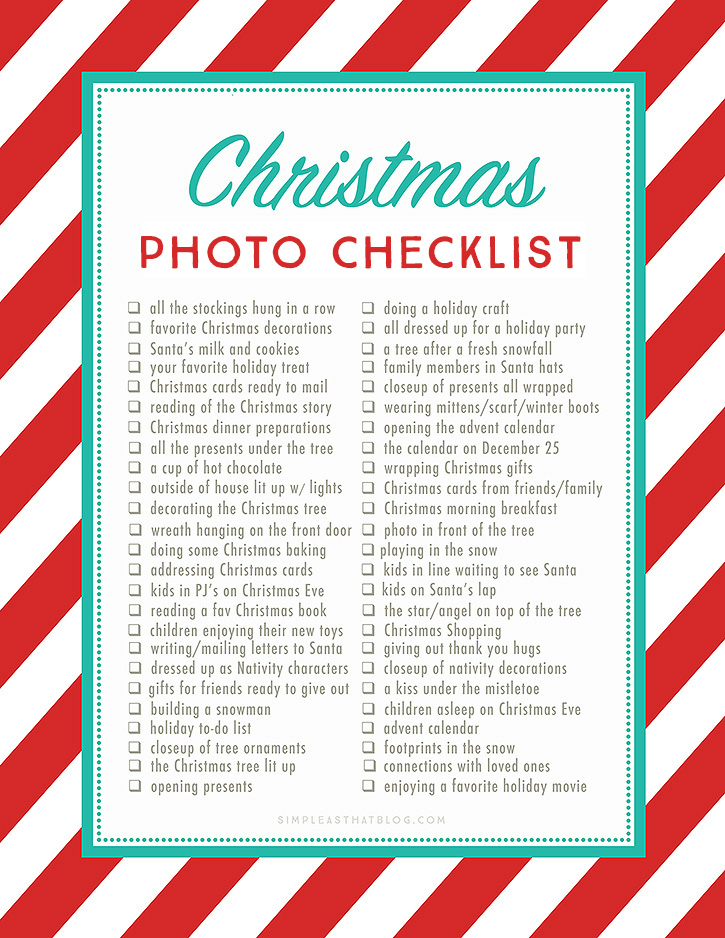 50 Photos to Take this Christmas