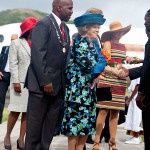 Queen Beatrix of the Netherlands visits St. Eustatius