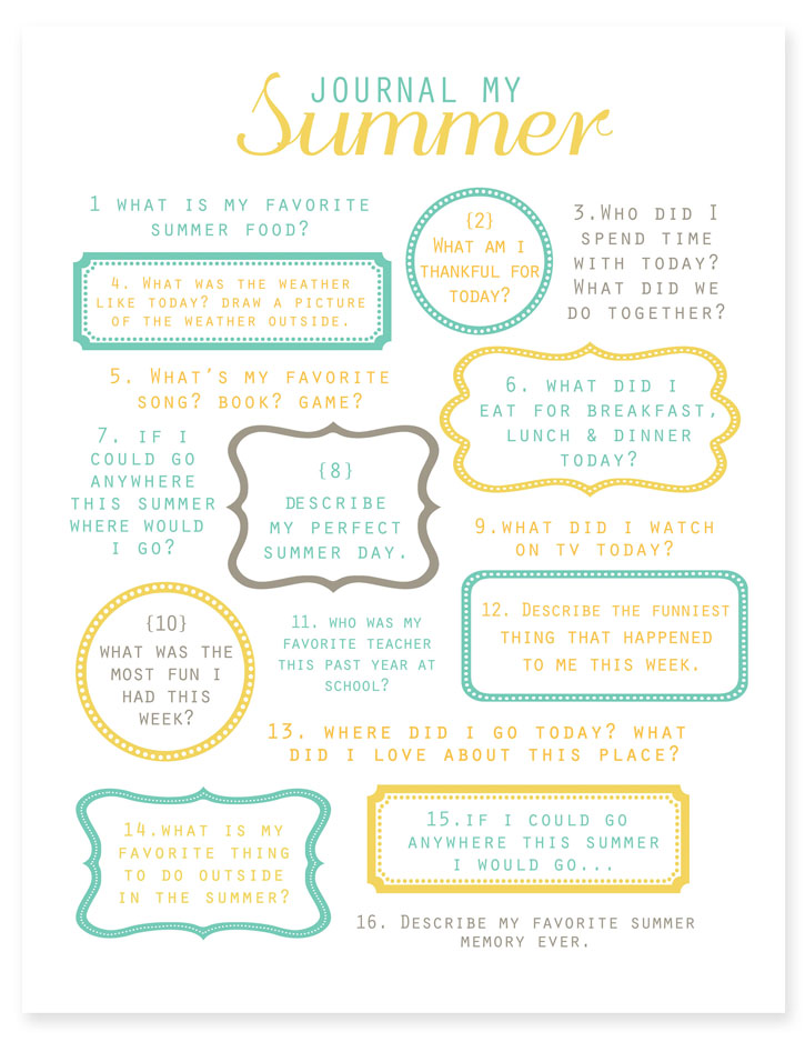 Encourage summer journaling