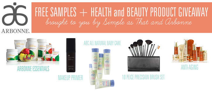 Arbonne Health And Beauty Products Giveaway