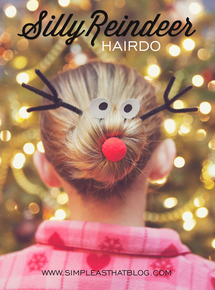 Silly Reindeer Christmas Hairdo