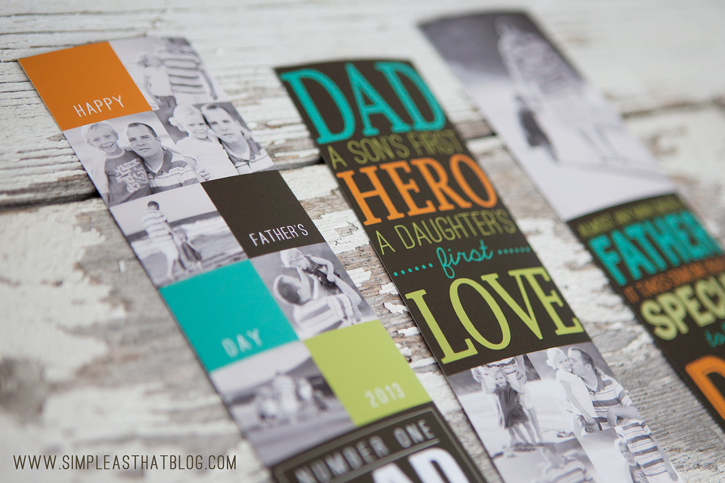 Looking for a simple and unique gift for Dad this Father's Day? These personalized photo bookmarks are priceless!