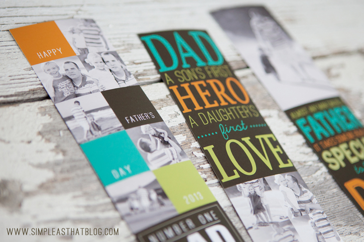 Photo Gift for Dad Father's Day Personalised Metal Photo Booth Bookmark with Tassel 
