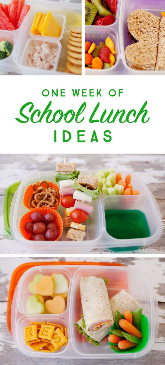 A weeks worth of simple, healthy school lunch ideas that go beyond the typical PB&J!