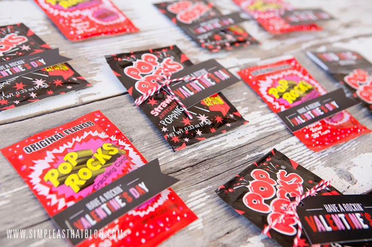 Free Pop Rocks Valentines. Attach to a package of of Pop Rocks for cute, fun and budget-friendly classroom treats or party favours this Valentine's Day!