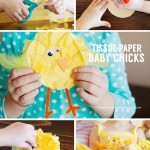 Spring Kids Craft | Tissue Paper Baby Chicks