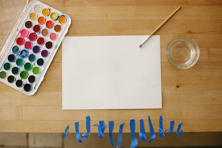 Spring Watercolor Art Lesson for Kids
