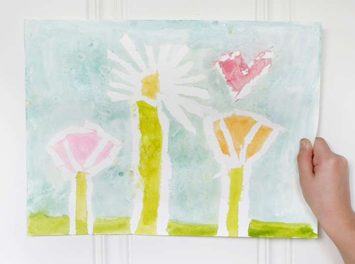 Spring Watercolor Art Lesson for Kids