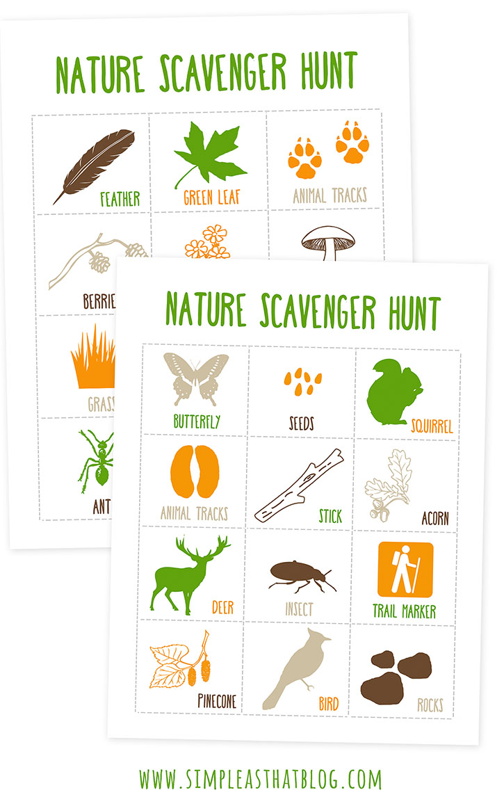 Free Nature Scavenger Hunt Printable