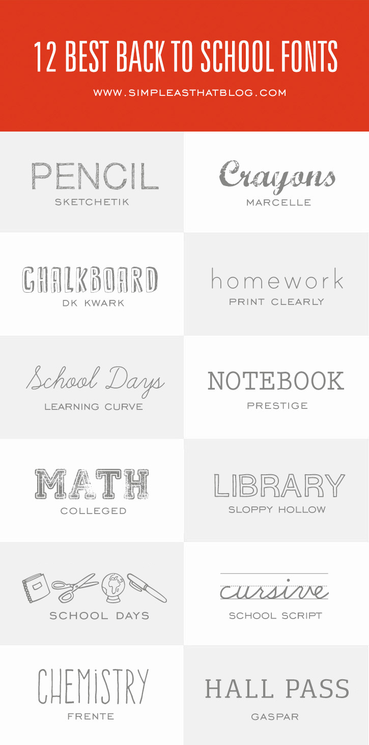 Back to School Font 