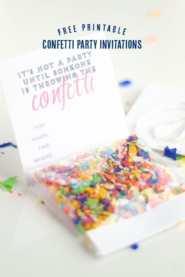 DIY Confetti Invitation with free printable