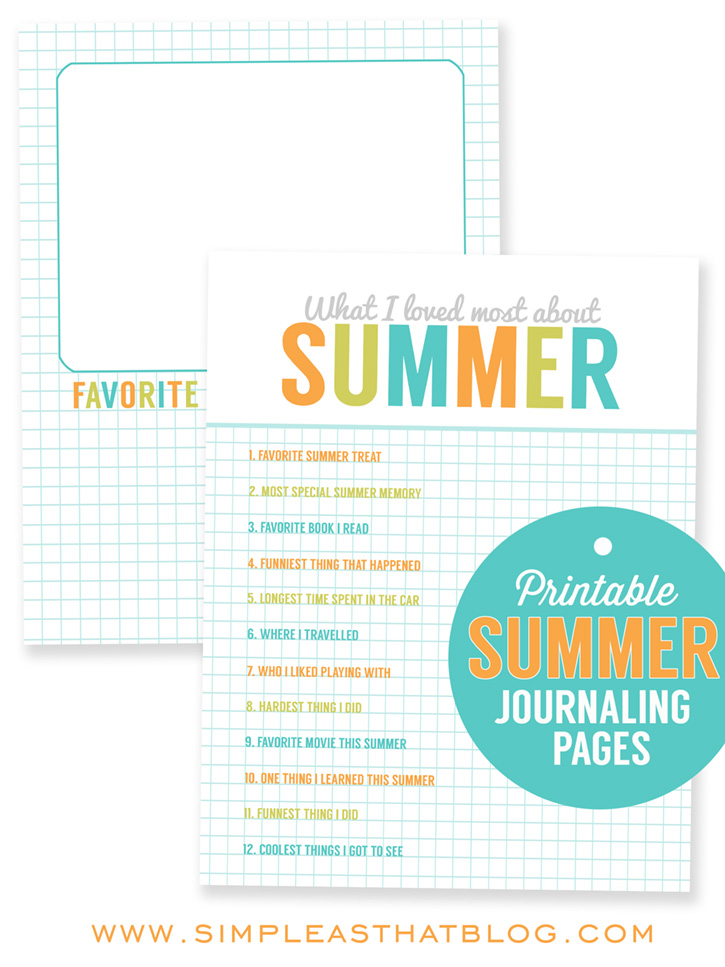 With Summer comes so many fun memories! Use these free printables to help your child record those memorable Summer moments to remember for years to come!
