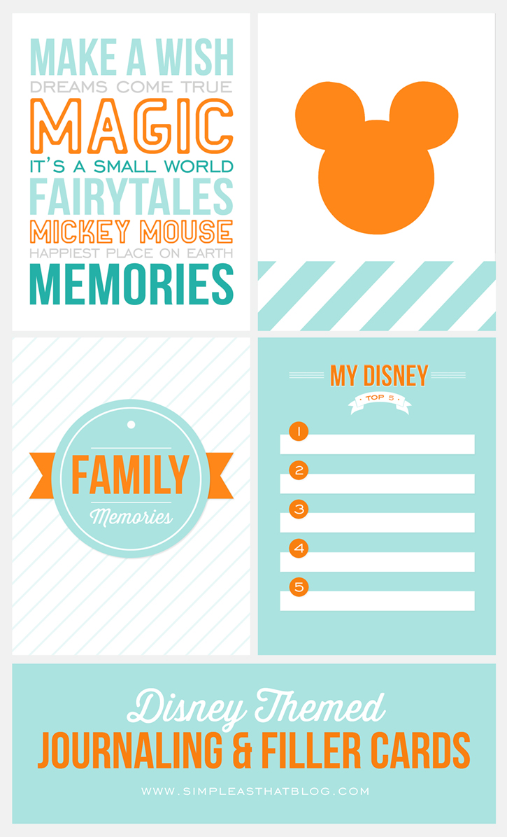 Free Disney Printables – Scrap Booking