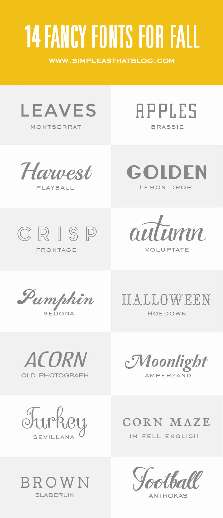 14 Fancy Fonts For Fall