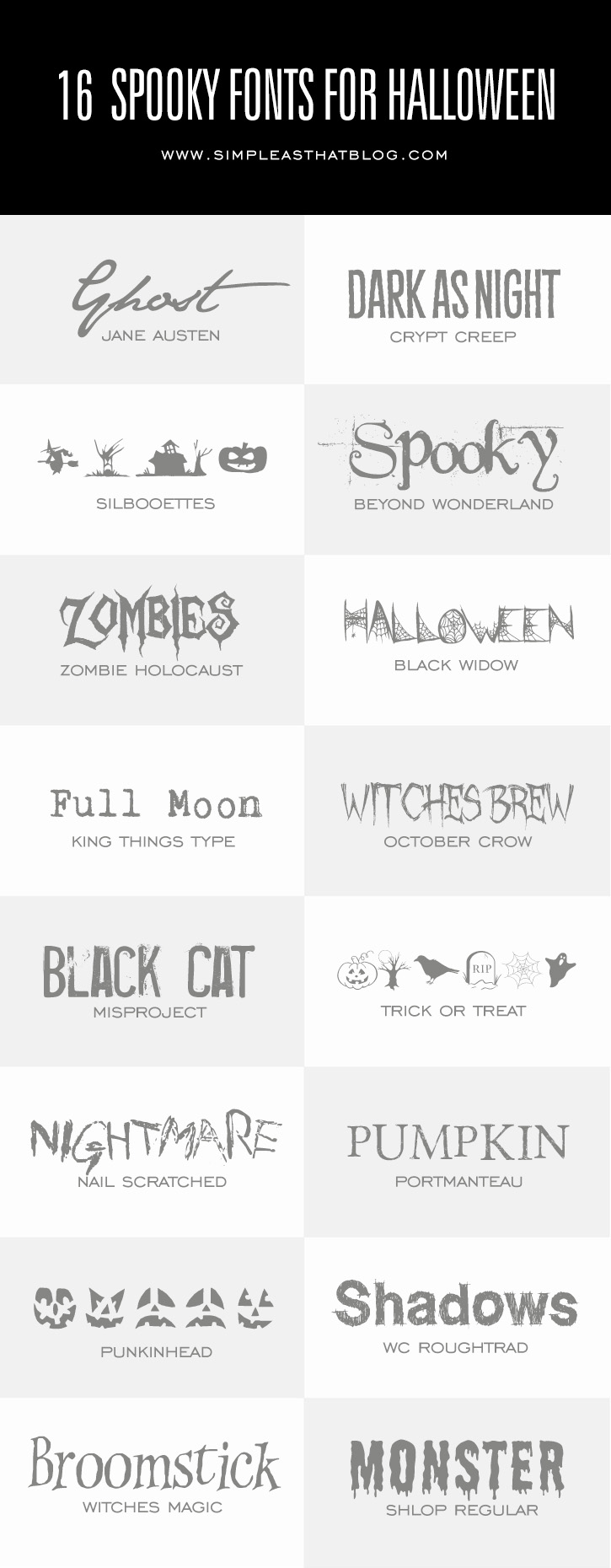 spooky fonts