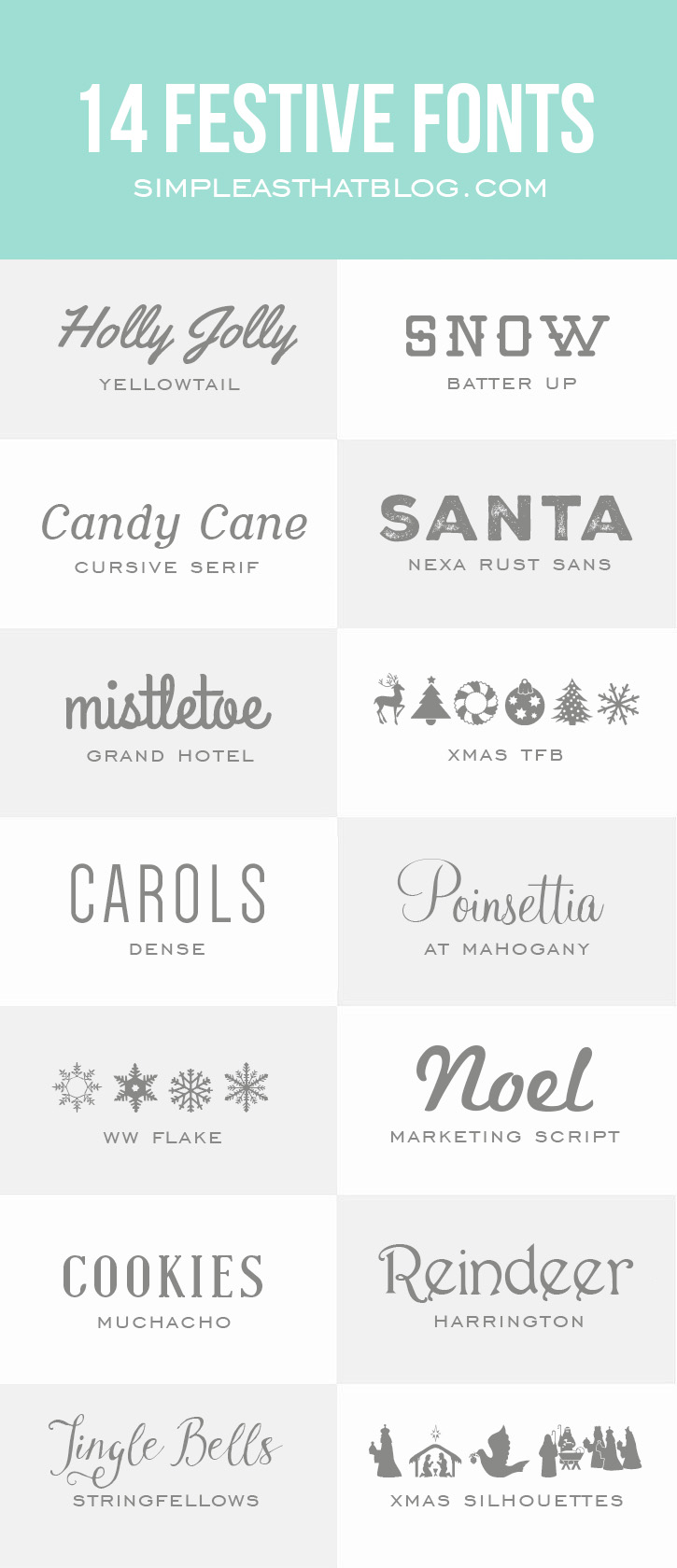 Festive font. Fonts for the Holiday.