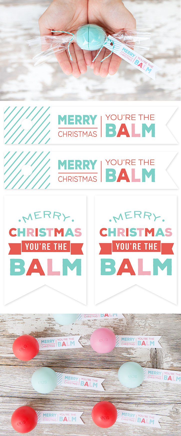 EOS Lip Balm "Candies" and FREE Printable Gift Tags