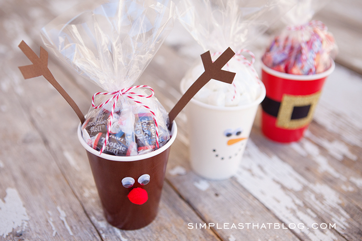 Kids Christmas Cups With Lid and Straw Kids Christmas Party Favors