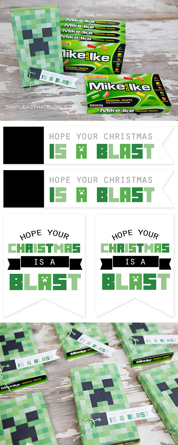 Printable Minecraft Gift s And Christmas Gift Idea