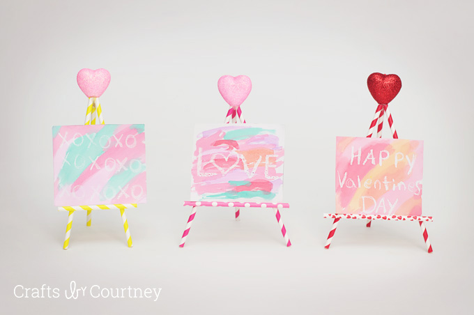 Valentine's Day Craft: Straw Toppers - Typically Simple