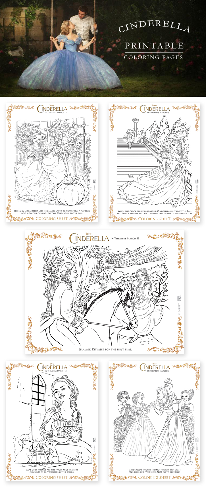 5  Cinderella Mouse Coloring Pages  Best Free