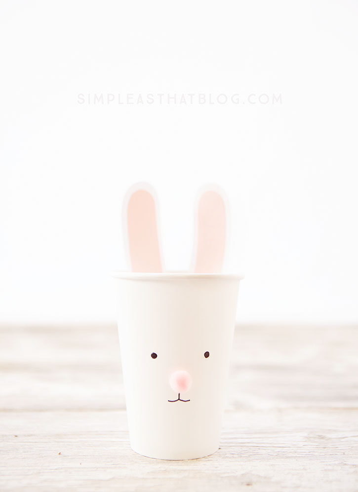 Simple Kid's Bunny Treat Cups Craft