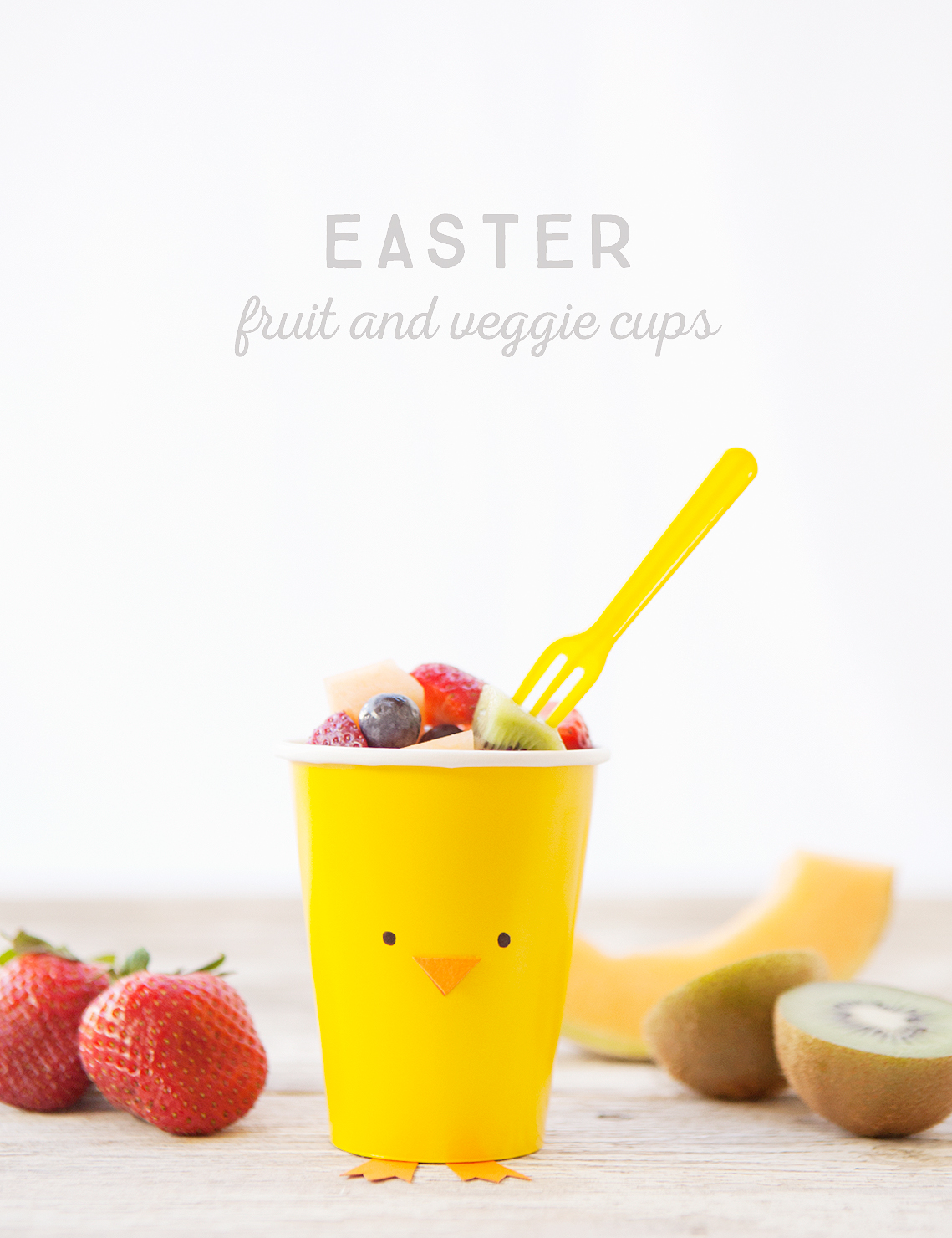 Easter Fruit And Veggie Cups