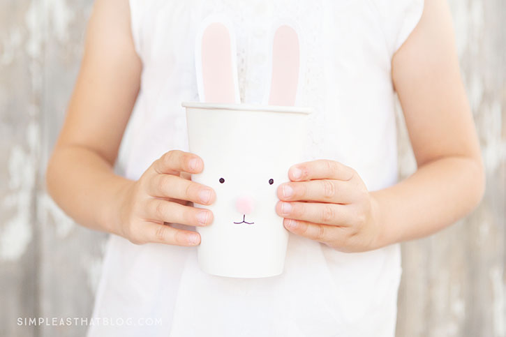 Simple Kid's Bunny Treat Cups Craft