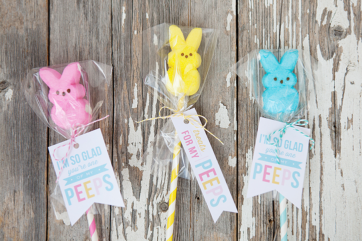 Peeps Pops With Free Printable Easter Gift Tags