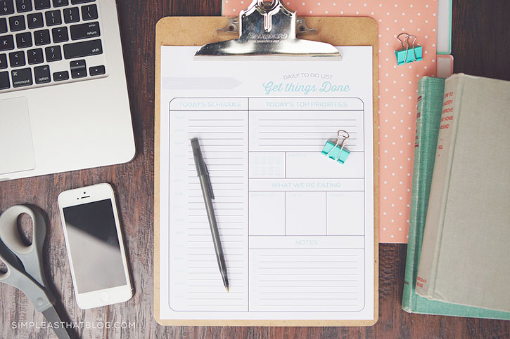 Printable Daily To Do List and Tips for a more Productive Day