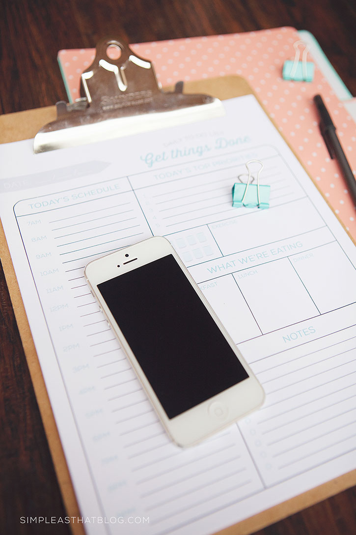 Printable Daily To Do List and Tips for a more Productive Day