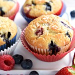 Mixed Berry Cream Cheese Muffins