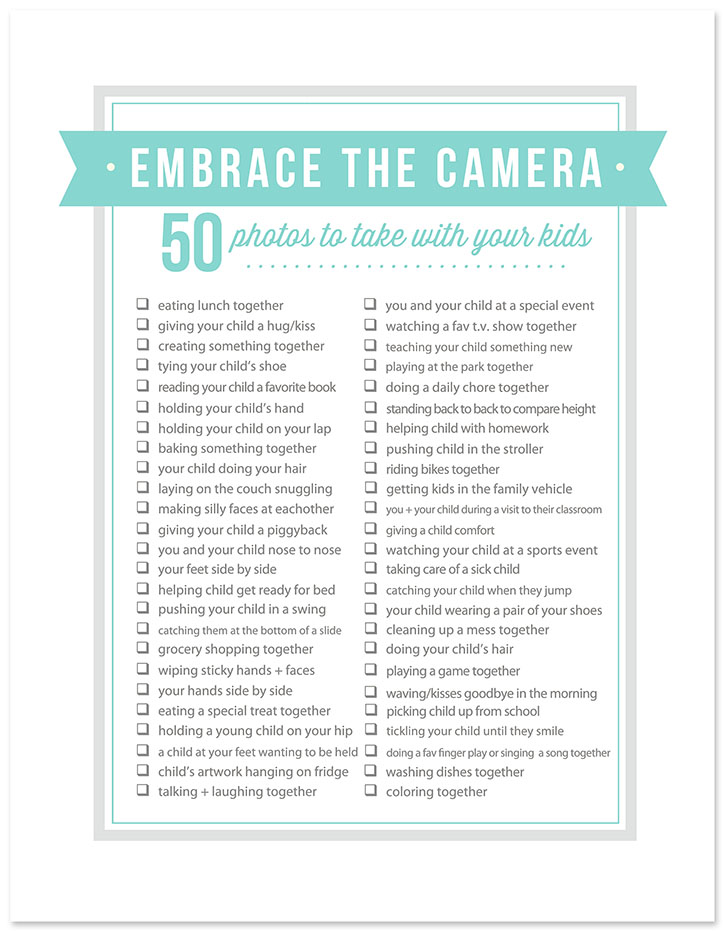 50 Photos to take With Your Kids Plus Tips to Help You Get in Front of the Camera!