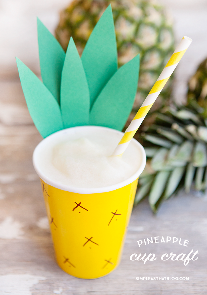 Easy Pineapple Paper Cup Craft for Kids