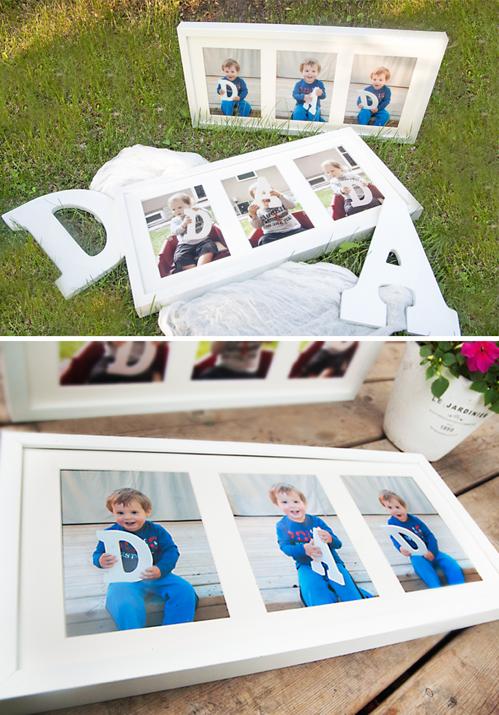 Show Dad some love this Father's Day with a simple, meaningful photo gift he'll treasure! What a fun tradition to take these photos every year!