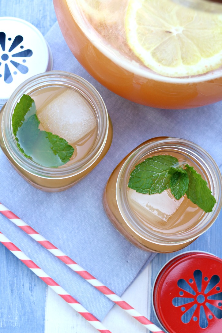 Summer Time Peach Mint Lemonade. Semi-homemade and oh so tasty