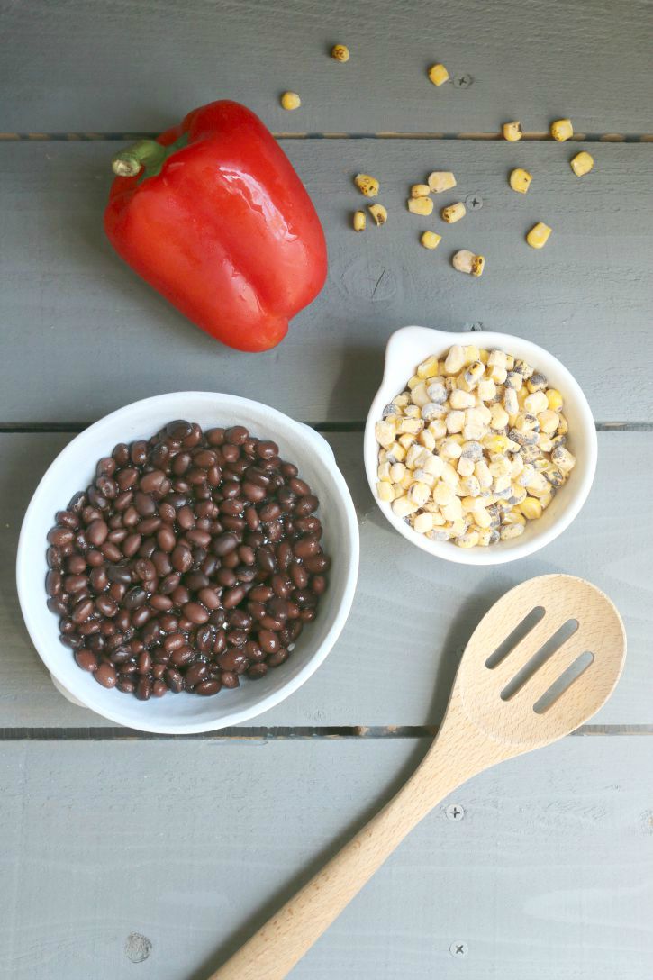Black beans and frozen corn for Slow Cooker Chicken Tortilla Soup