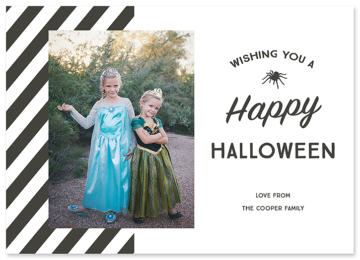 Share Halloween memories with loved ones using these free photo card templates.