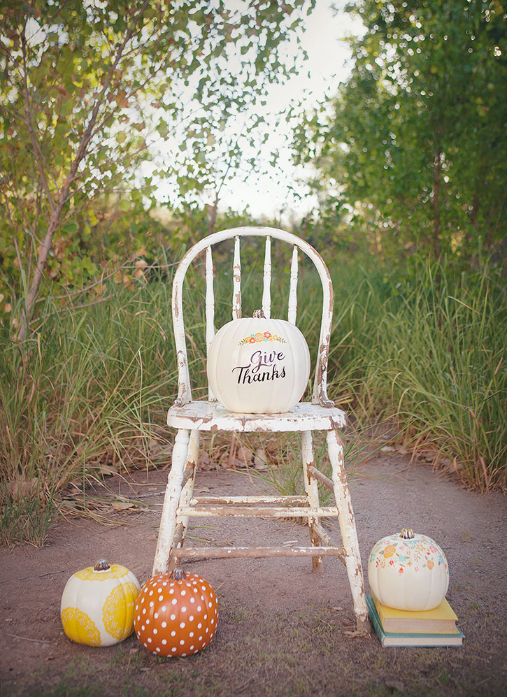 Hand Painted Pumpkins from As Simple as That  |  25 Creative DIY Pumpkins at www.andersonandgrant.com