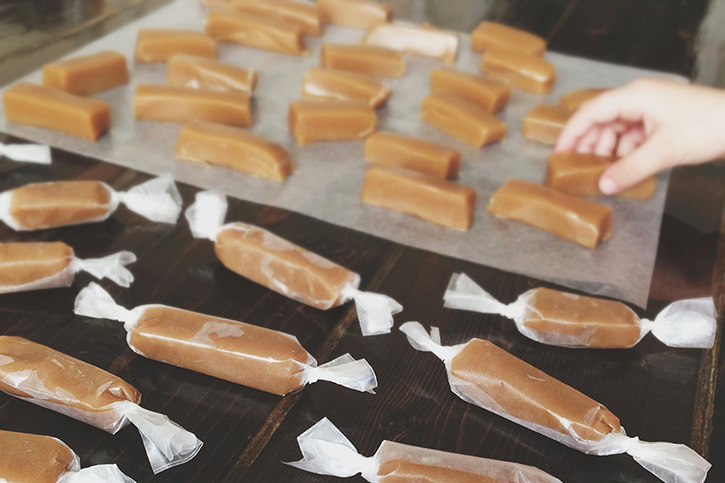 The easiest Christmas candy recipe ever! These caramels are so delicious and so simple to make.