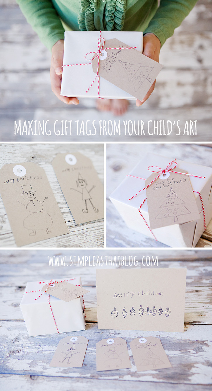 Christmas Straw Gift Tags