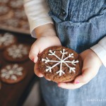 Ginger Crinkle Snowflake Christmas Cookies