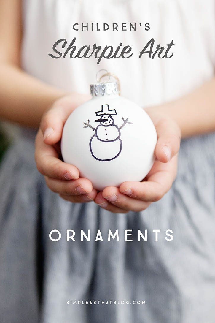 DIY Children's Sharpie Art Ornaments