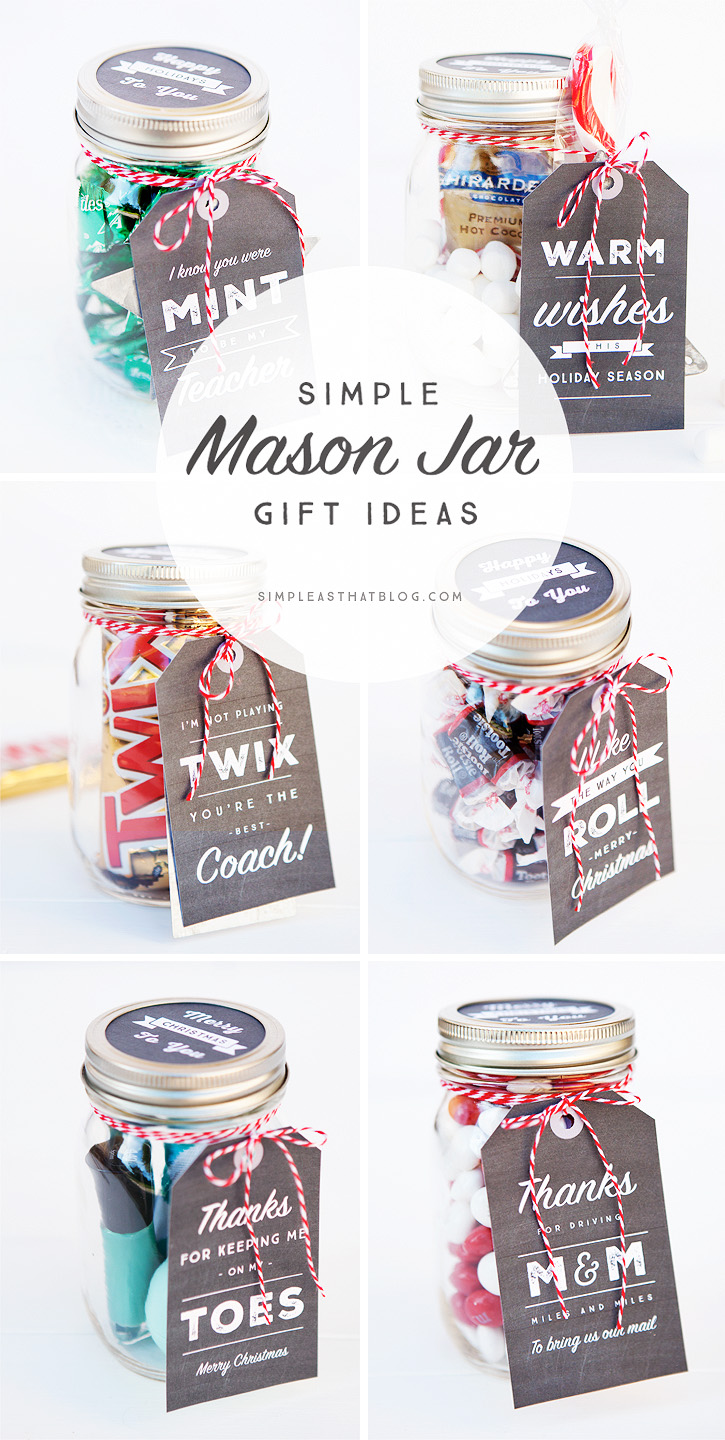 Free Simple Mason Jar Printable Tags