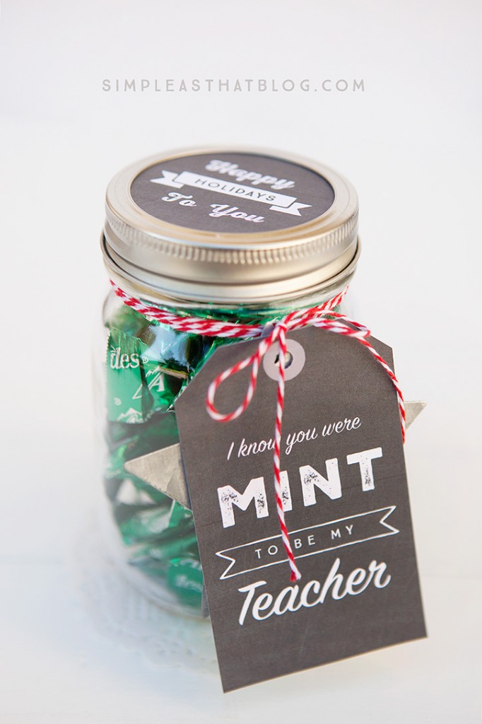 Simple Mason Jar Gifts with Printable Tags