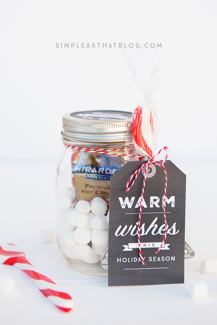 Simple Mason Jar Gifts with Printable Tags